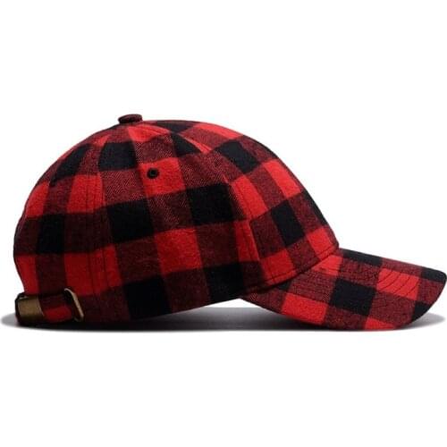 20 Colors Fashion Plaid Baseball Cap Women Plaid Hat Cap Checks Cotton No Logo Hat Caps Classic Checks Cap Hat for Men Women