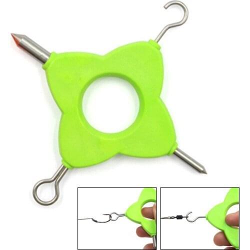 4 In1 Green Multi Puller Tool Carp Fishing Line Knot Puller For Rig Making Accessories Fish Tackle Tools Accessories