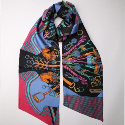 New Fashion CHAIN High Grade Lady High Grade Silk Scarf Headband Ring Scarves Multi Function Wholesale Drop Shipping CJ21