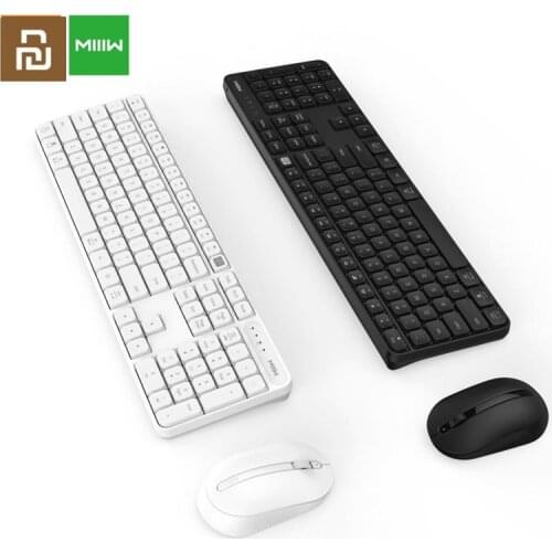 Original Youpin MIIIW RF 2.4GHz Wireless Office Keyboard Mouse Set 104 Keys For Windows PC Mac Compatible Portable USB Keyboard