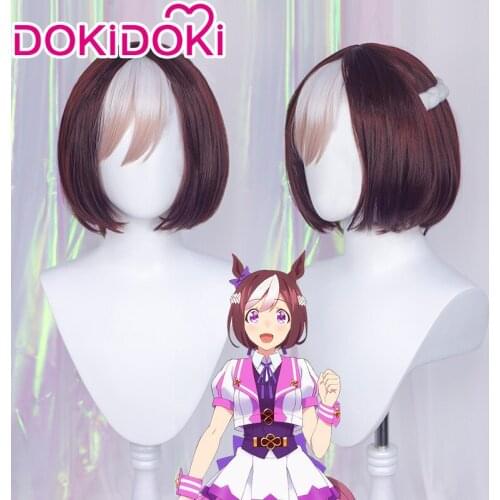 DokiDoki Pretty Derby Cosplay Special Week Wig Pretty Derby Hair Special Week Heat Resistant Synthetic Hair Wig