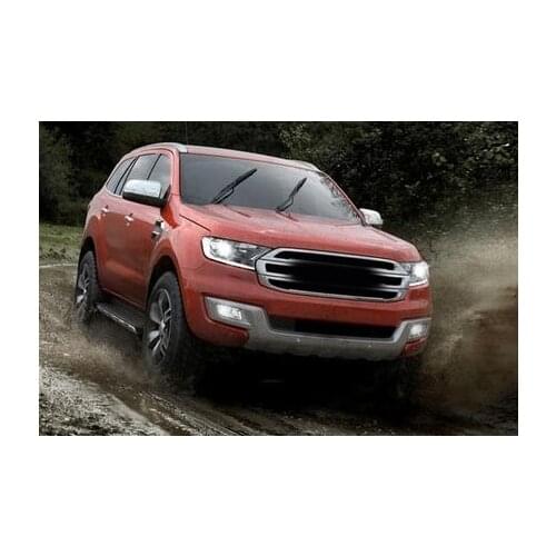 Front Middle Grille FOR Ford EVEREST ENDEAVOUR 2015-2018 High Quality Black ABS Racing Grills Front Bumper Grills