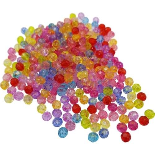 6mm 200PCS Transparent Loose Beads Austrian Bicone Crystal Beads DIY Jewelry Accessories Necklace Bracelet Making Fashion