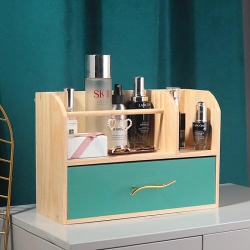 Luxury Wooden Storage Box Cosmetic Jewelry Organizer Multifunctional Desktop Storage Casket Home Sundry Organiser