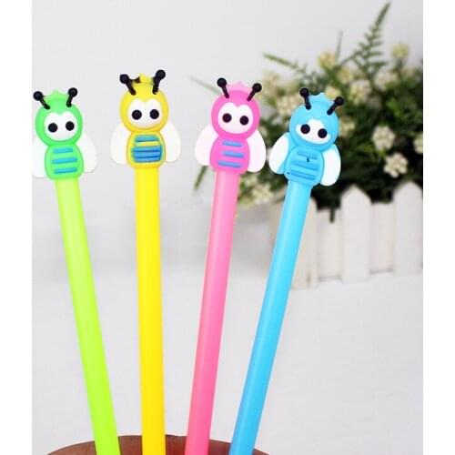 Cute Cartoon Bee Gel Pen Black Refill Signature Pen Simple Exam Pen Creative Student School Supplies Stationery Items
