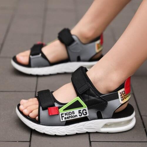 New 2021 Summer Children Sandals Boys Fashion Casual Sandalias Kids Shoes Non-slip Soft Bottom Leather Sandals for Boys