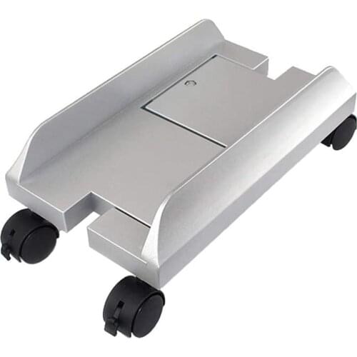 CPU Stand, Adjustable Removable Computer Mainframe Storage Rack with 4 Caster Wheels for PC Desktop Computer