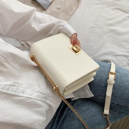 Shoulder Bag Female Crossbody Bag Women Designer Handbag Backpack Chain Luxury Fashion 2021 New PU Leather All-match Solid Color