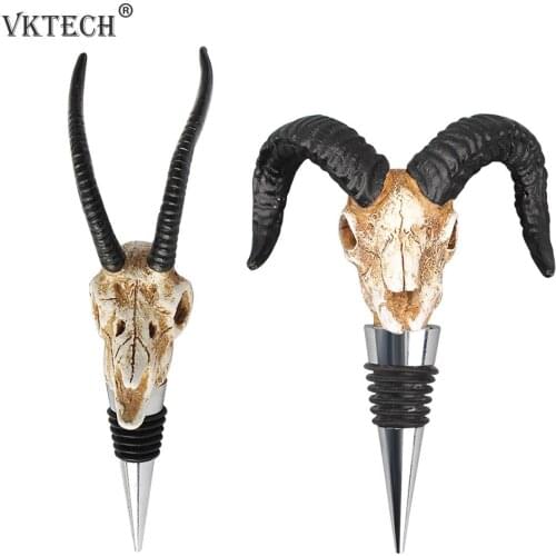 Animal Skull Vacuum Red Wine Bottle Stopper Reusable Champagne Saver Bottle Cap Sealer Plug Restaurant Bar Tools Kitchen Gadgets
