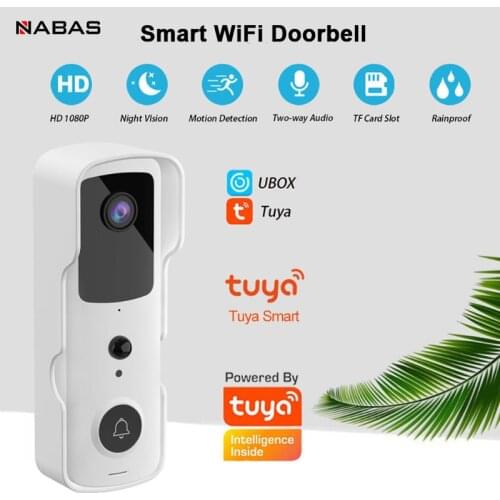 NABAS Video Doorbell Smart Wireless WiFi Security Door Bell Visual Recording Home Monitor Night Vision Intercom Door Phone