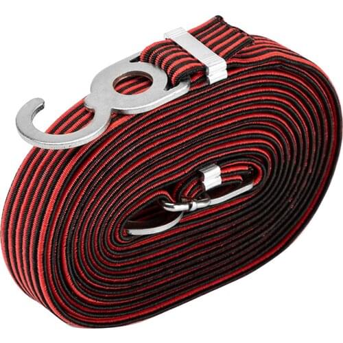 Camping Bike Rope Luggage Cord Cargo 4m Length Motorbike Highly Stretchy With Hooks Binding Bungee Elastic Hand Cart Heavy Duty