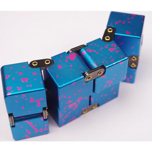 High Quality Metal Infinity Cube Finger EDC Anxiety Stress Relief Magic Cube Blocks Children Kids Funny Toys Best Gifts