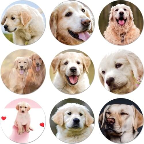 58mm Labrador Retriever dog Icons Pins Badge Decoration Brooches Metal Badges For Clothes Backpack Decoration