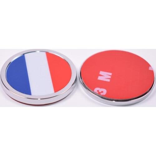 2Pcs/lot Auto French Flag Car Exterior and Interior Emblem Badge Sticker For Ford Focus Benz Peugeot Car-styling Universal