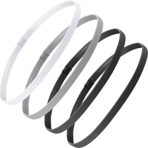 4 Pieces Thick Non-Slip Elastic Sport Headbands Hair Headbands,Exercise Hair and Sweatbands for Women and Men
