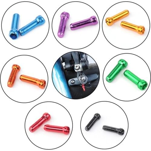 50PC MTB Bicycle Brake Shifter Inner Cable Tips Wire End Cord Tube Aluminum Cap Crimps Wire Tail Cap Cycling Accessories