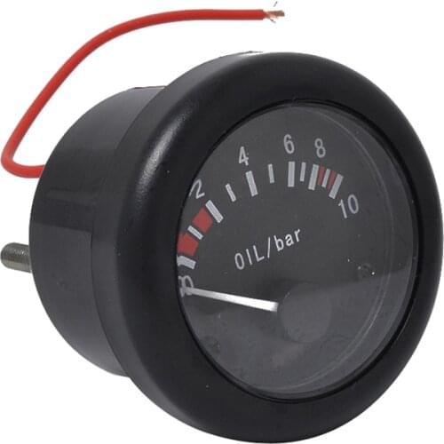 52mm 2inch Oil Pressure Gauge 0-10 Bar With NPT1/8 Sensor For Boat Marine