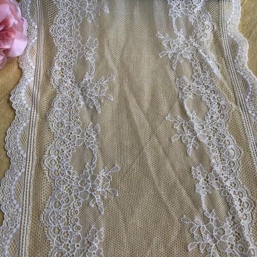 White elastic E2845-1 lace Fabric French hollow underwear stretch lace Trim DIY French hollow underwear24cm