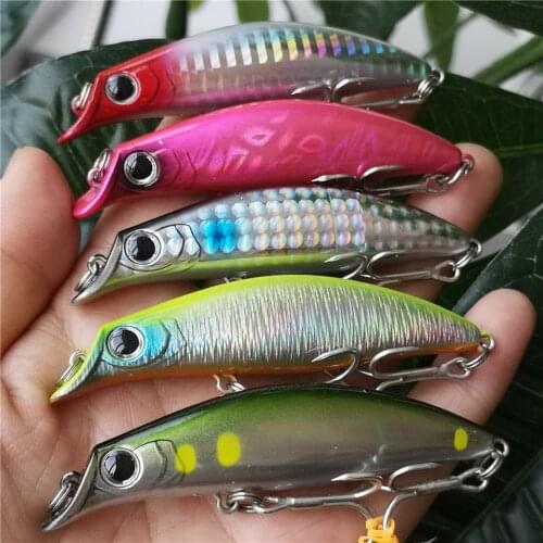SWOLFY 5pcs Brand Japan Design Hard Bait Salt Water Fishing Lure sasuke 75mm 8g Floating Minnow For Snapper Flounder Bass Chub