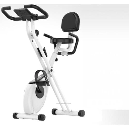 Household Folding Exercise Bike with 8-Level Adjustable Resistance, Indoor Cycle Stationary Bike Fitness Spinning Bicycle