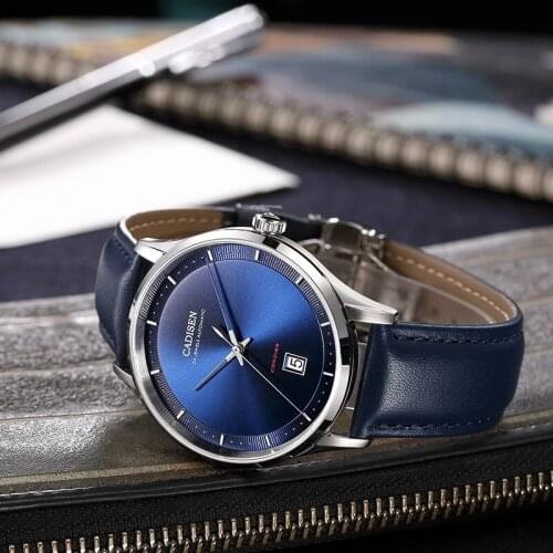 NEW CADISEN Mens Watches Japan NH35 Top Brand Mechanical Watch Men Sport Watch Mechanical Waterproof Wrist Watches Reloj Hombre
