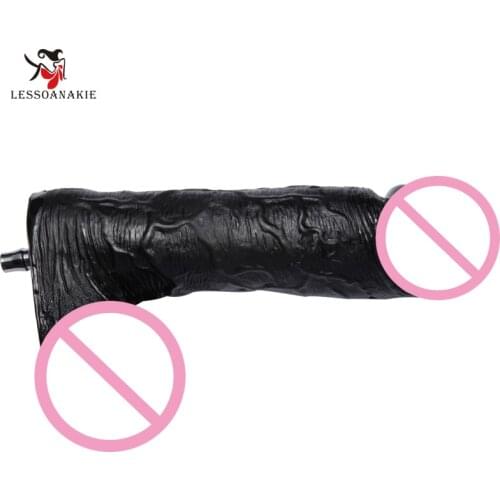 D42 - 9.4'' Black Big and Massive Monstrous Dildo Attachment for Lessoanakie Premium Sex Machine,Large Size for Experienced Guy