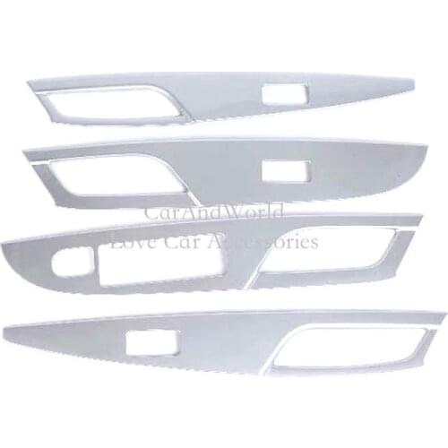 For Suzuki SX4 S-Cross S Cross 2014-2020 Chrome Window Lift Switch Panel Cover Interior Door Handle Armrest Trim Car Accessories