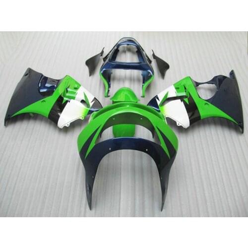 ABS plastic motorcycle road fairing kit for Kawasaki ZX6R 1998 1999 green blue Fairings bodywork set Ninja 636 ZX 6R 98 99 BX12