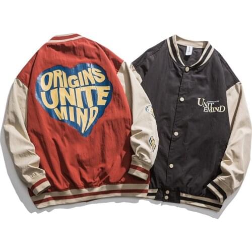 2021 New Spring&Autumn Letter Print Baseball Jacket Women Coat Mens Couple Bomber Unisex Boyfriend Style Varsity Hiphop Street