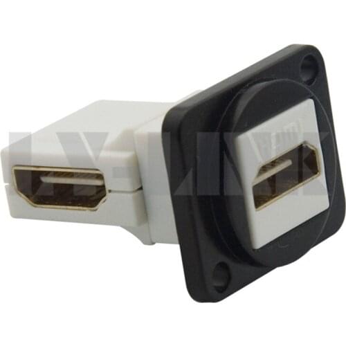 D type metal HDMI female to female connector with angle side