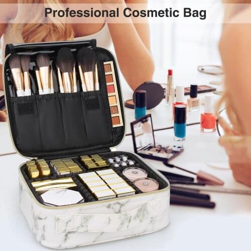 Fashion Cosmetic Bag Toiletries Organizer Waterproof Females Storage Make Up Case New Multifunction Travel PU Leather Makeup Bag