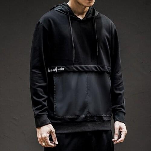 EL BARCO Autumn Cotton Men Hoodies Sweatshirt Fashion Hip Hop Streetwear Black Male Tops Coat Soft White Hooded Jacket Shirt 4XL