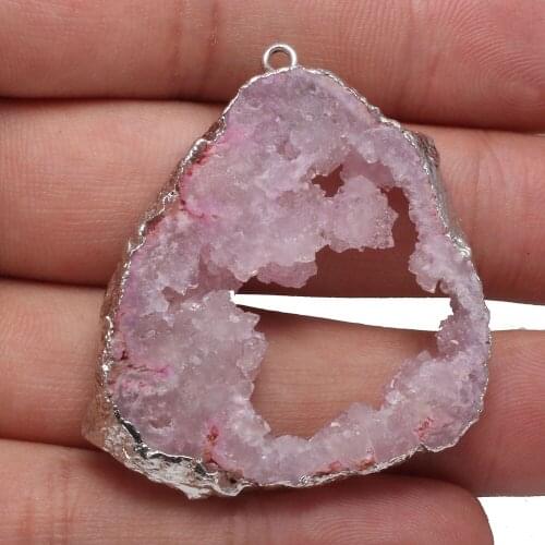 Natural Stone Necklace Pendants Irregular Stone Pendants for Jewelry Making DIY Necklace Size 30-45mm