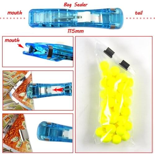 New Fishing Bait Bag Sealer Clips Carp Fishing Boillie Additive Food Flavors Sealing Tool Fishing Tackle