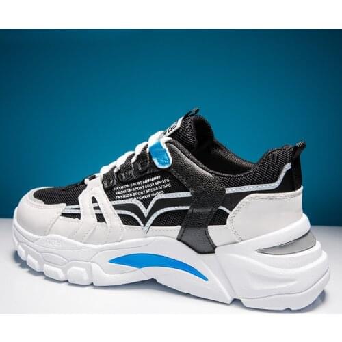 2021 summer new Korean version of the net cloth breathable mens casual shoes tide running sneakers daddy mens shoes