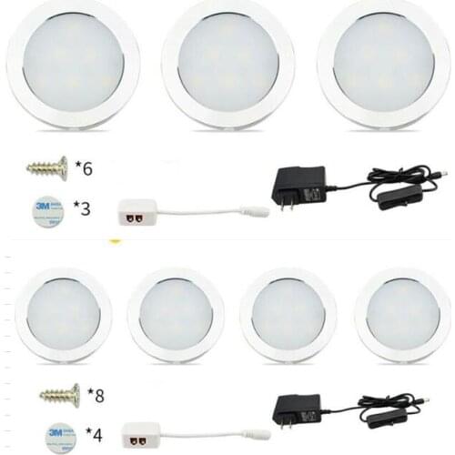 New Design 1W Ultra Thin LED Downlight LED Puck light isolation driver LED Cabinet light Mini lamp 3/46/8pcs/sets