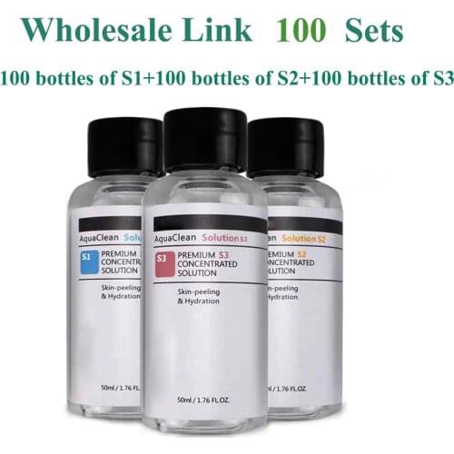 Wholesale Link 100 Sets Aqua Clean Solution 50ml Aqua Facial Serum Hydra Facial Serum For Hydro Dermabrasion Skin Care Machine