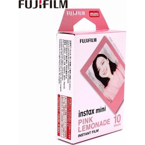 Original Fujifilm 10 sheets Instax Mini PINK Frame Instant Film photo paper for Instax Mini 8 7s 25 50s 90 9 SP-1 SP-2 Camera