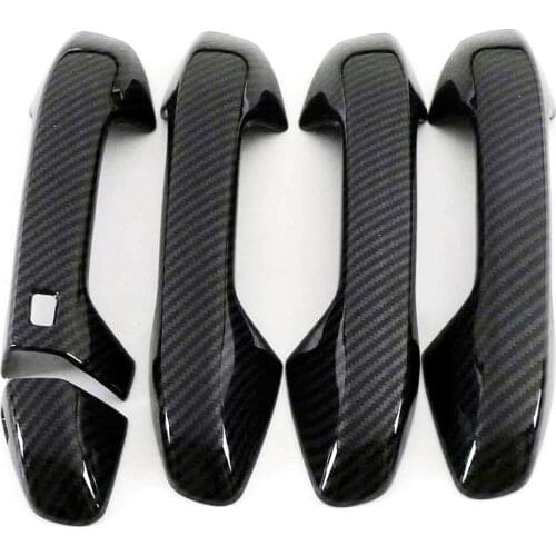 Car Styling For KIA Forte K3 2019 2020 Carbon Fiber Printed Exterior Door Handle Cover Moulding Trim