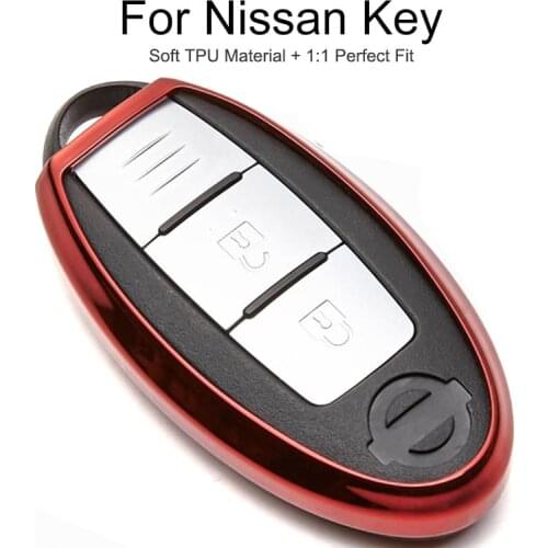 TPU Car Key Cover Case For Nissan Navara Almera Classic Murano Note E12 Patrol Y62 Qashqai Terrano Key Chain Ring Accessories
