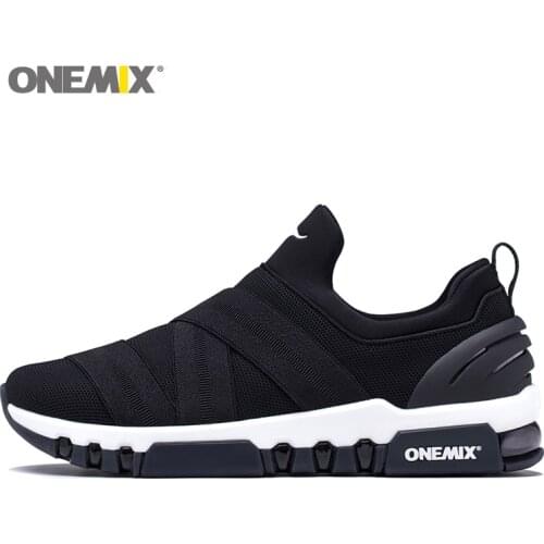 ONEMIX Womens Shoes 2021 Breathable Mesh Black Sneakers Flat Lightweight Outdoor Jogging Slip-on Comfortable Casual Sport Shoes