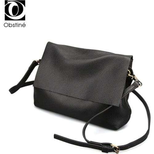 100% Genuine Leather Women Shoulder Bags Simple Fashion Real Skin Cowhide Simple Messenger Bags Leisure Female Messenger Bag