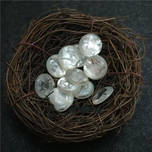 12 Zodiac Natural MOP Shell Size 16mm Loose Cabochon shell bead Zodiac