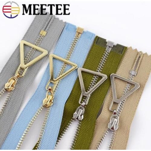 2pcs 15/18/20/25/30cm Close-End 3# Metal Zipper 40-70cm Open-End Auto Lock Zippers for Sewing DIY Garment Bag Purse Accessories