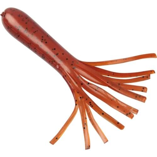 20pcs 9cm 6.7g Soft Silicone Tubes Worm Lures Zoom Worm Soft Plastic Baits Fishing Lures For Bass Fishing