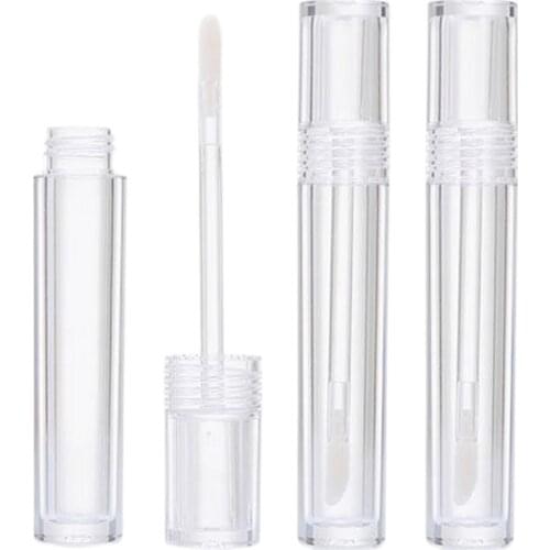 3 Packs Empty Lip Gloss Tubes Containers, Mini Refillable Lip Balm Bottles with Inserts for Lip Samples DIY Makeup(5ml)