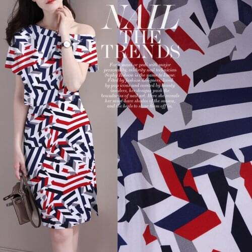 50x114cm natural 100% mulberry silk crepe de chine fabric summer 16mm printed fashion shirt clothing fabric cloth for dress