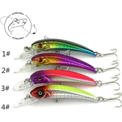 9cm/5.8g Artificial Colorful Minnow 3D Simulation Eyes Fishing Lure Plastic Hard Bait Bass 6# With Sharp Hook Bionic Bait