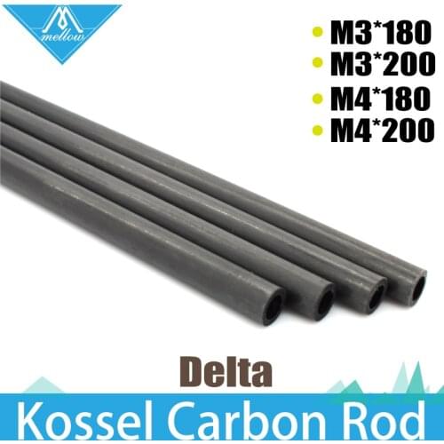 1Set 3D Printer Accessories Kossel Delta Kossel 5*3mm 6*4mm 18cm 20cm Fiber Carbon Rod Parallel Arm Suitable for Mini 5347