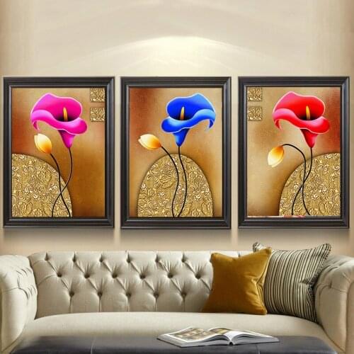 DIY 5D Sale Diamond Embroidery, Diamond Mosaic, Calla Lily, Fashion Modern, Diamond Painting, Cross Stitch,3D, Decoration, Gift